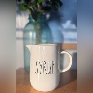 Rae Dunn SYRUP Pitcher Creamer Farmhouse Kitchen Magenta